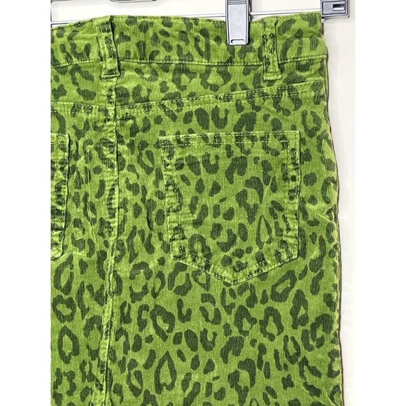 Hartstrings Skirt Girls 14 Kids Corduroy Skort Green Leopard Print Casual Fall - Picture 10 of 13